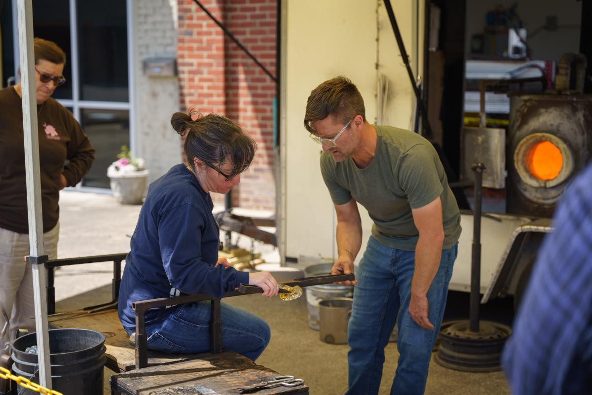 Glassblowing instruction