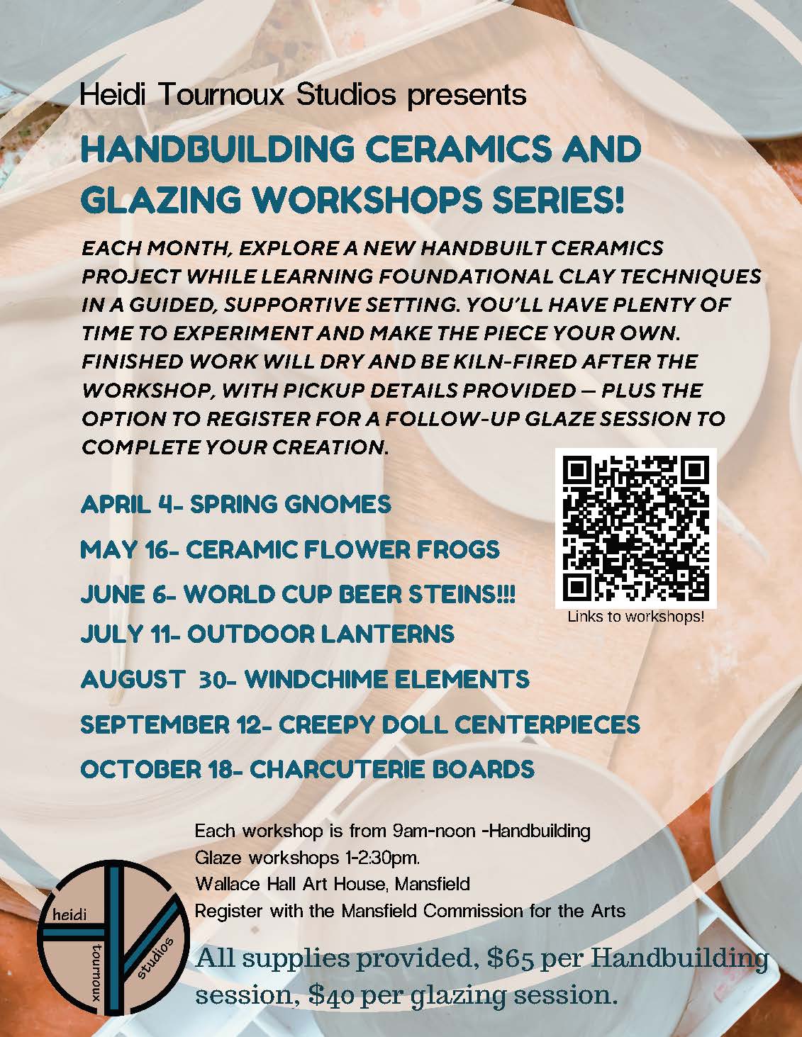 Monthly Handbuilding Ceramics Workshop