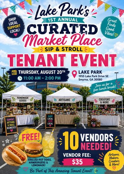 Lake Park's 1st Annual Curated Market Place - Tenant Event