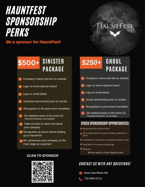 HauntFest Sponsor Application - April Ghouls HauntFest Sponsor Application - April Ghouls