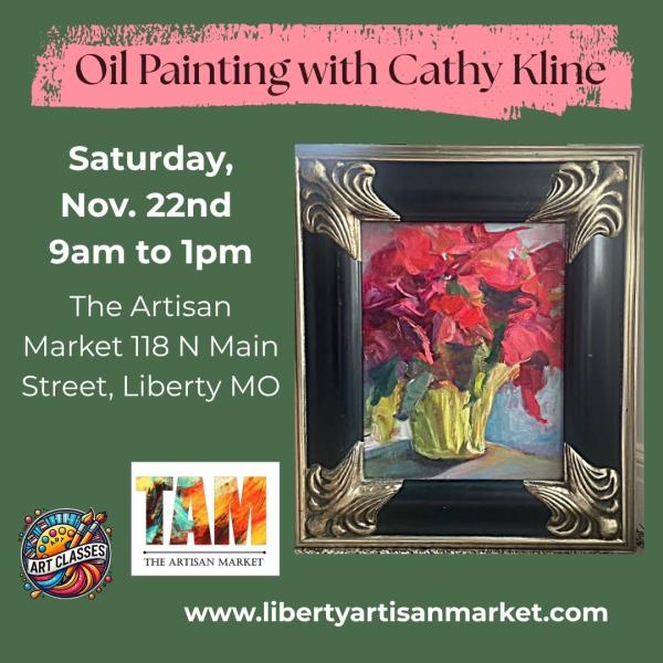 Oil Painting with Cathy Kline; Poinsettia