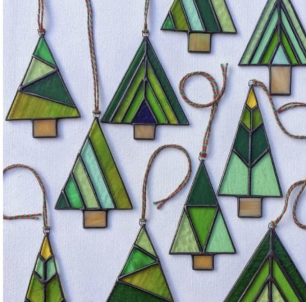 Stained Glass Christmas Tree Ornament Workshop