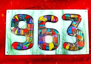 Fused Glass Address Plaque cover picture