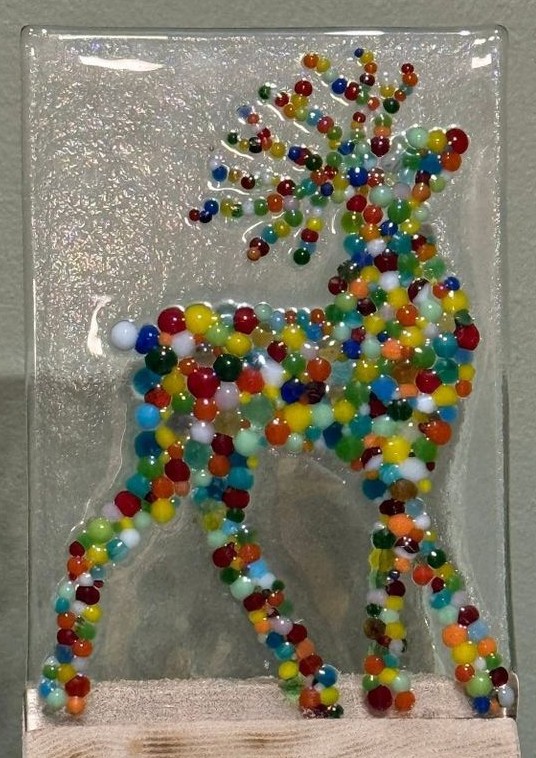 Fused Glass Dot Dog or Cat