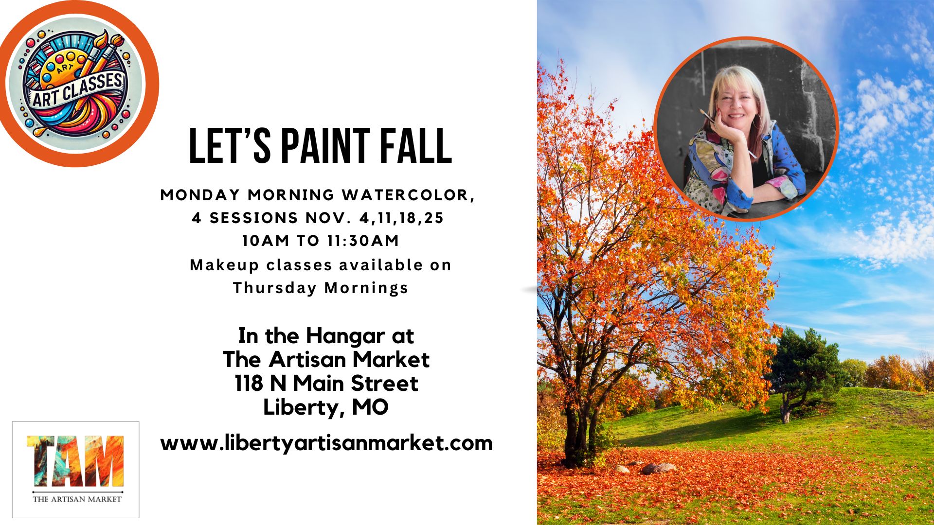 Let's Paint Fall, Tuesday Morning Watercolor Class (4 sessions) cover picture