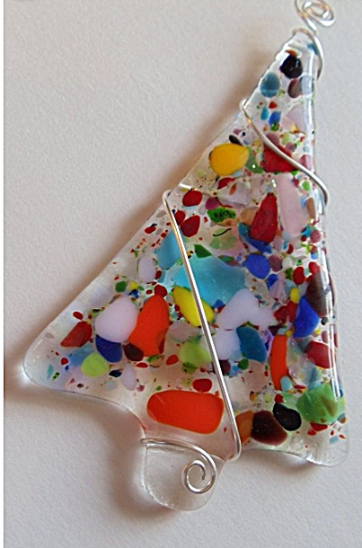 Fused Glass Holiday Ornaments