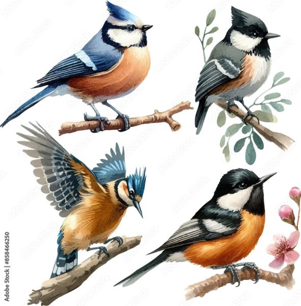 Tuesday Morning Watercolors, August (4 sessions) Birds