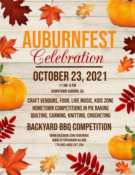 AuburnFest Trains and Flames BBQ Competition Application