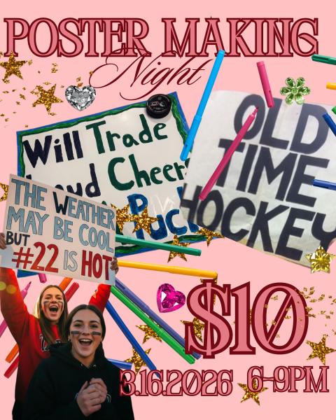 Poster Making Night for Hockey Game