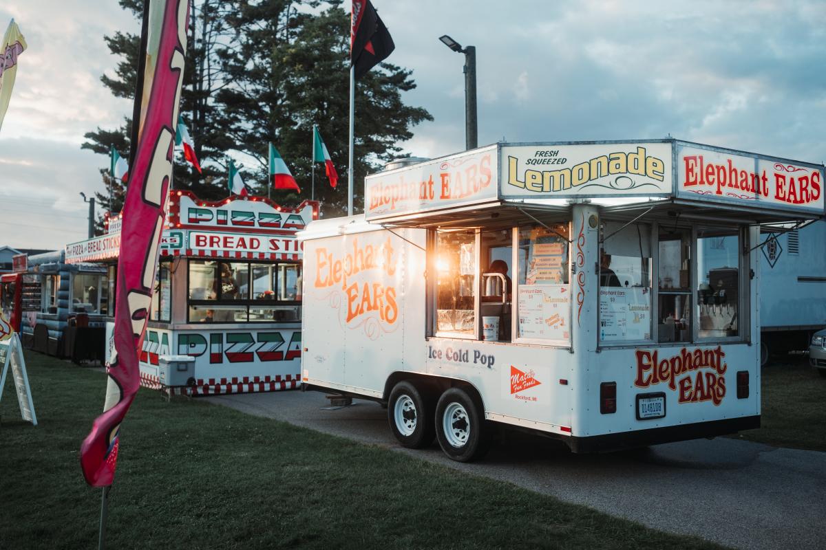 There are a variety of 18 food trucks serving a variety of food from BBQ to apple pie