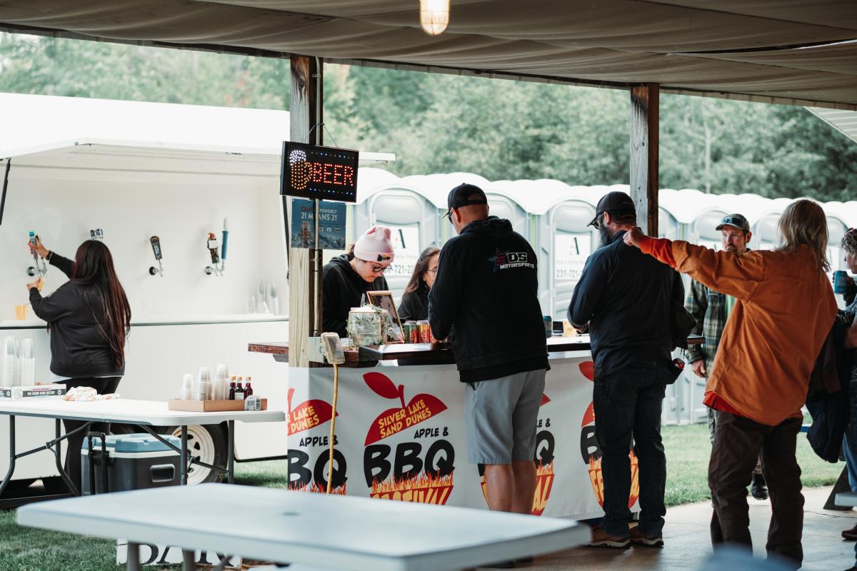 The festival bar serves draft and can beverages