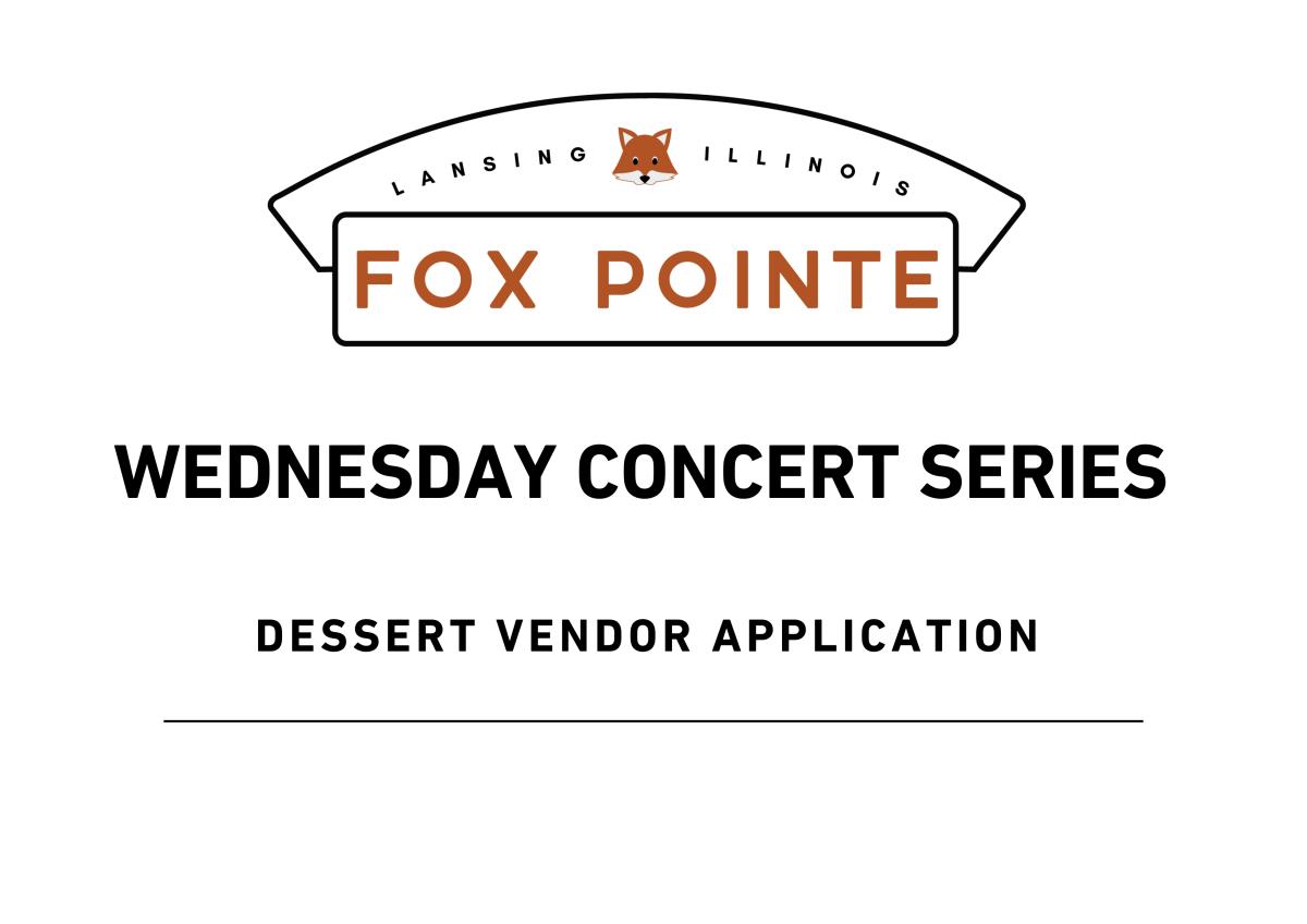 Wednesday Concert Series Dessert Vendor Application