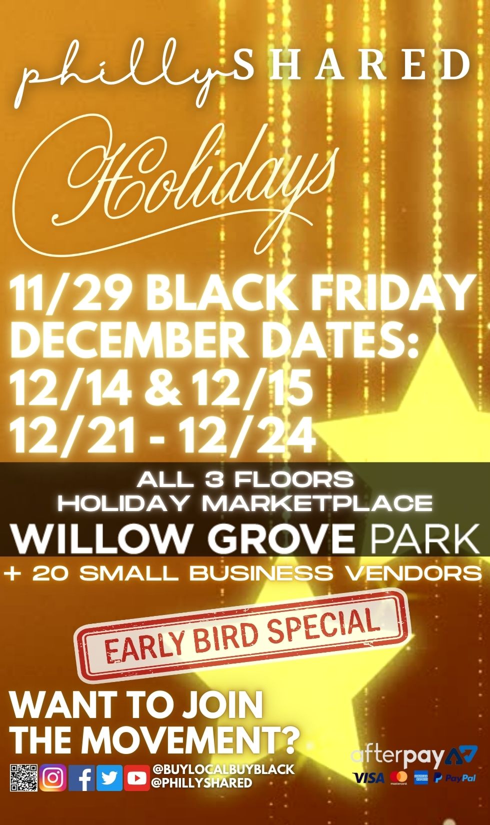 Holidays w/ PhillySHARED @ Willow Grove Mall x Vendor Experience!