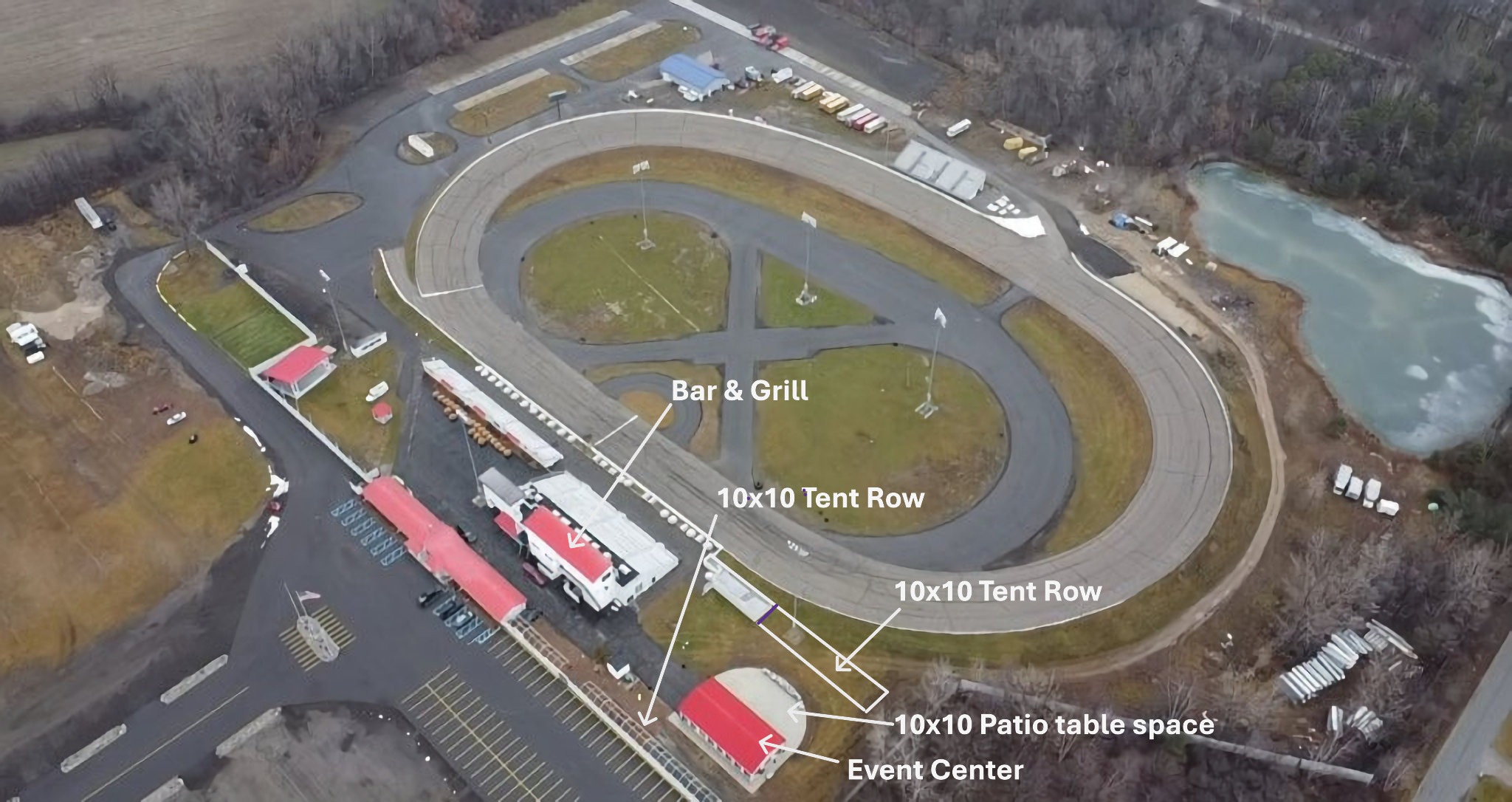 BR Speedway Event Center overhead view