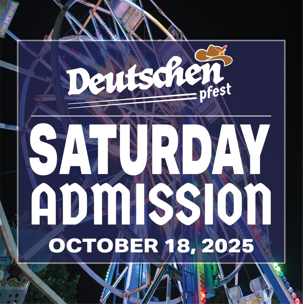 Saturday General Admission cover picture