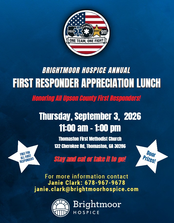 Upson Brightmoor Hospice First Responder Appreciation lunch