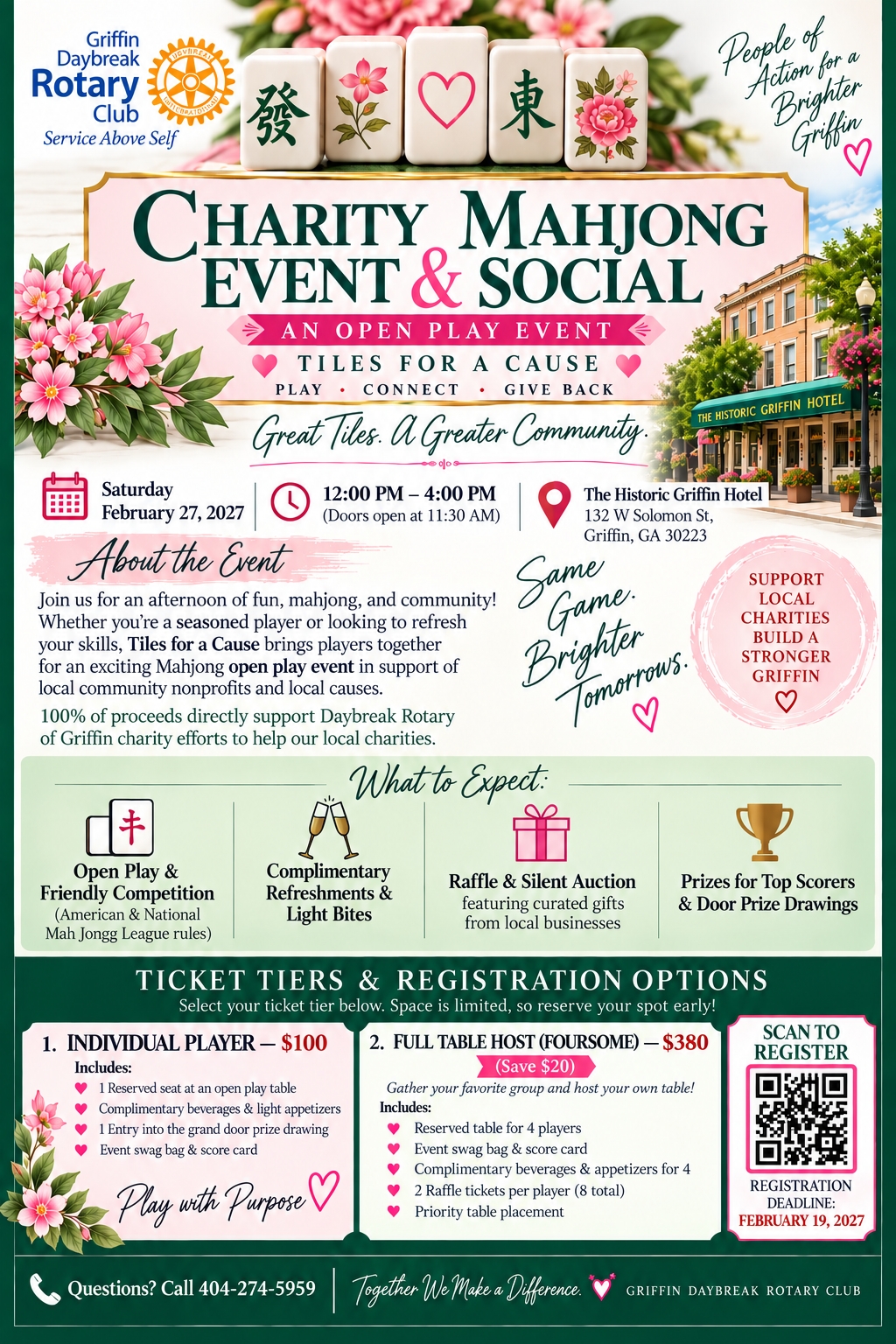 Daybreak Rotary Charity Mahjong Event