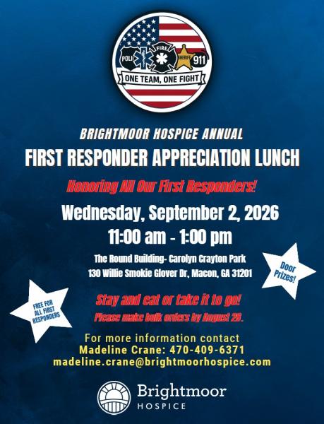 Macon Brightmoor Hospice First Responder Appreciation Lunch