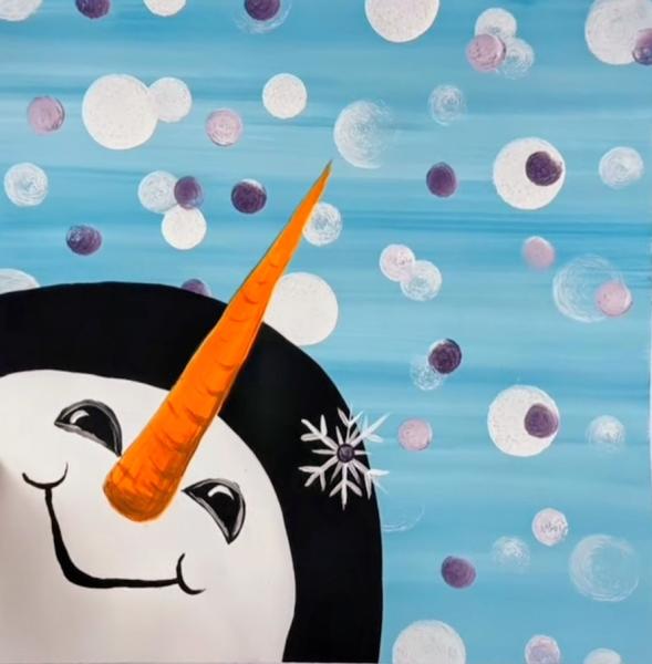 Mommy & Me Snowman painting