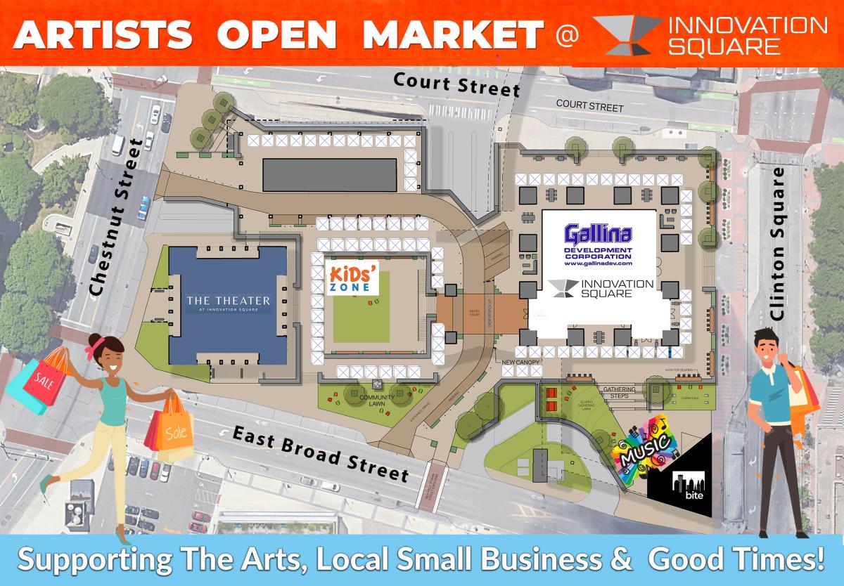 Artists Open Market at Innovation Square - Saturday's  Weekly  April 15th to  Oct 14th cover image