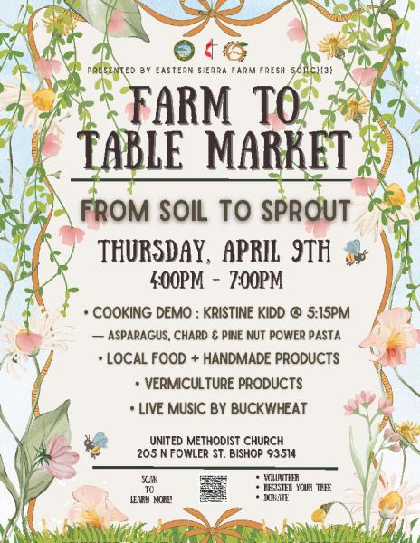 Farm to Table Market - 4 to 7pm