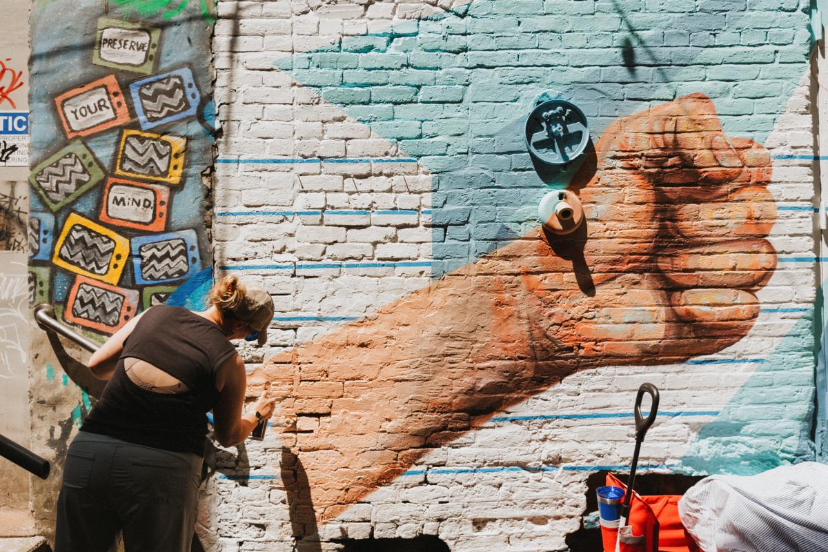 Mural by Allison Meriwether in Strong Alley (Downtown Knoxville)