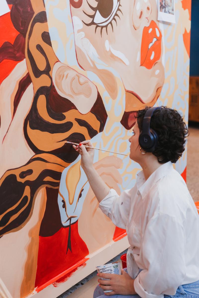 Mural (in progress) by Orel Brodt