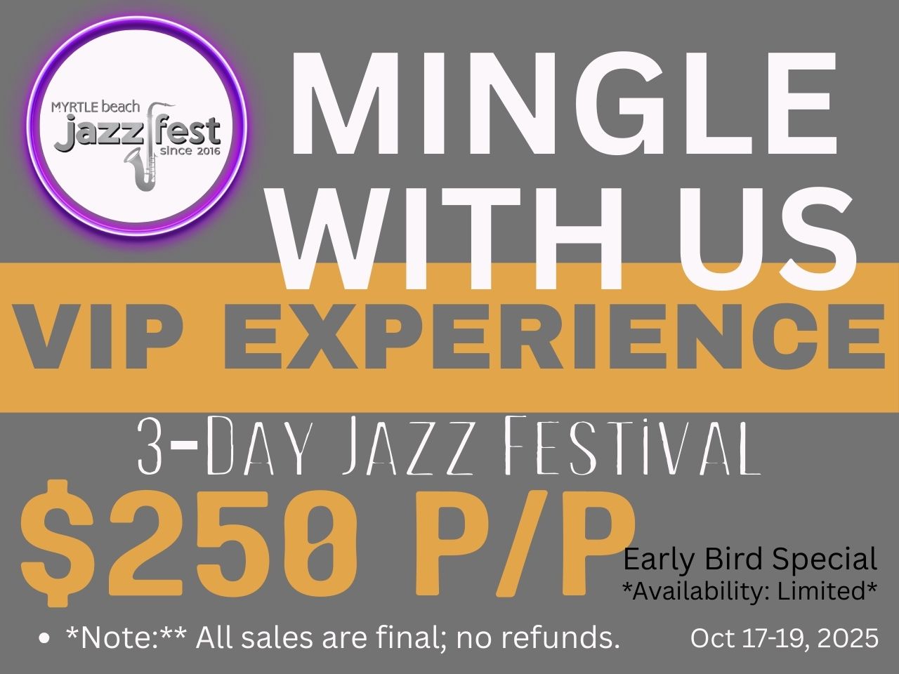 EARLY BIRD 3 DAY VIP EXPERIENCE cover picture