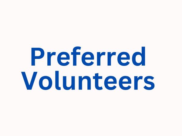 Preferred Volunteers Preferred Volunteers