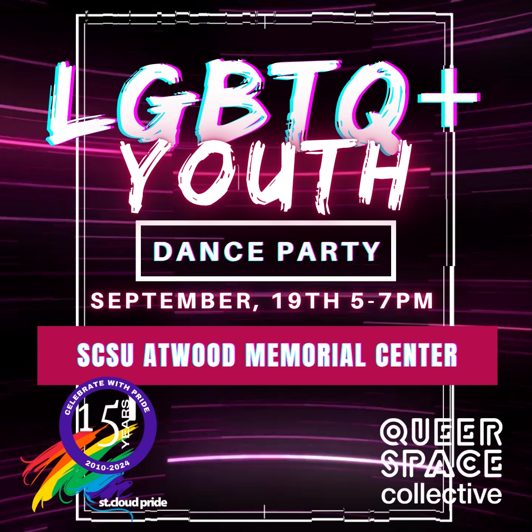 LGBTQ+ Youth Dance, Sept 19th 5-7p Atwood cover picture