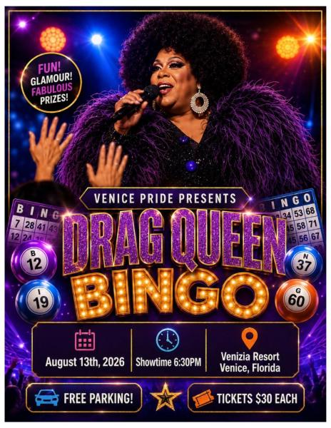 Venice  FL Pride Drag Queen Bingo 08/13/2026
