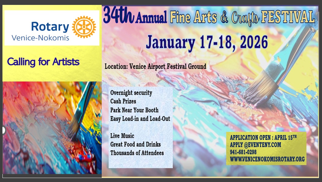 Venice-Nokomis Rotary Art Festival Sponsor Venice-Nokomis Rotary Art Festival Sponsor