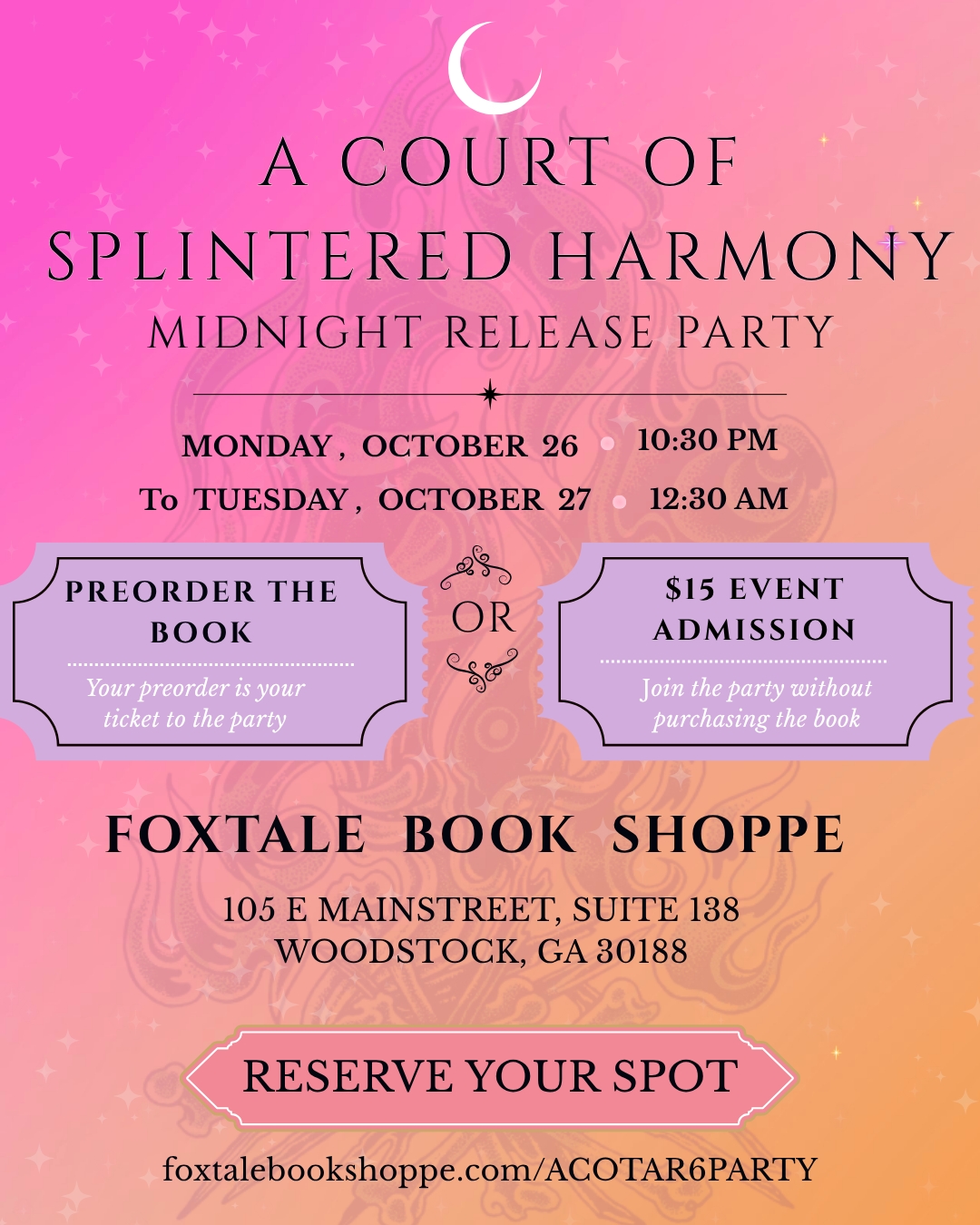 ACOTAR 6 Midnight release party