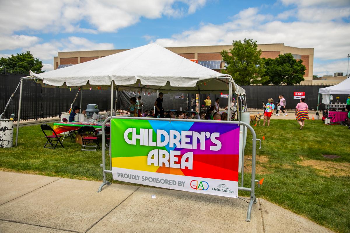 Great Lakes Bay Pride Festival children's area