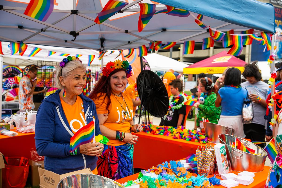 Jolt Credit Union tabling as a vendor at the Great Lakes Bay Pride Festival