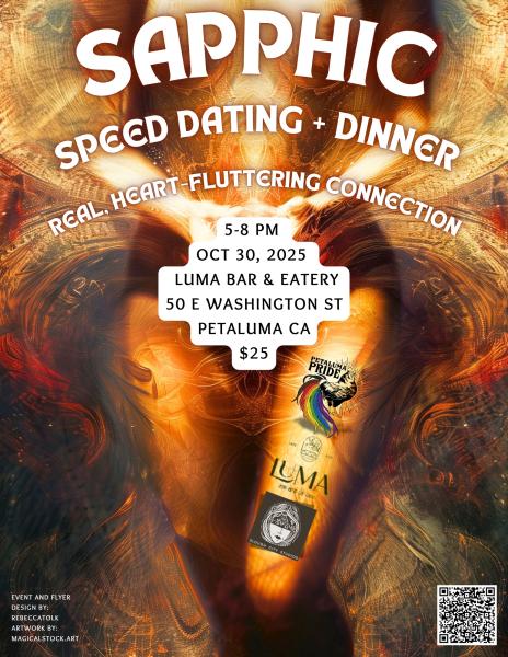 UPDATED TIME 5-8PM ✅ Sapphic Speed Dating + Dinner @ Luma