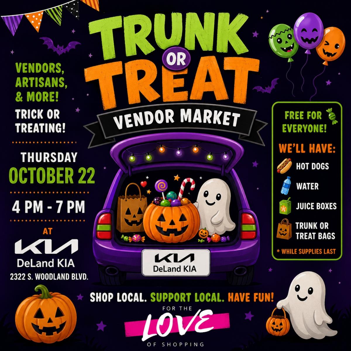 Trunk or Treat Vendor Market at Deland Kia