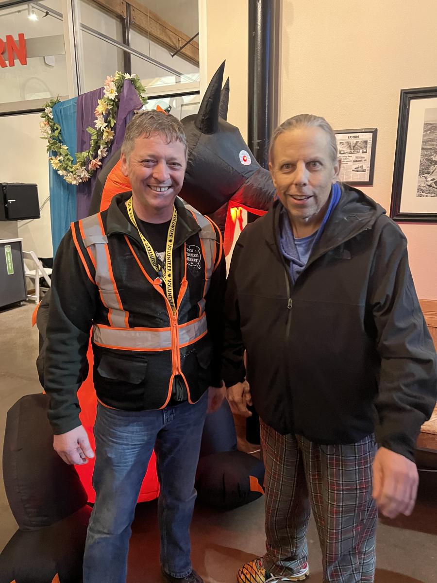 Volunteer Brian R. and his friend Chris