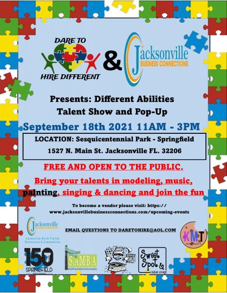 Special Needs & Different Abilities Talent Show & Pop Up