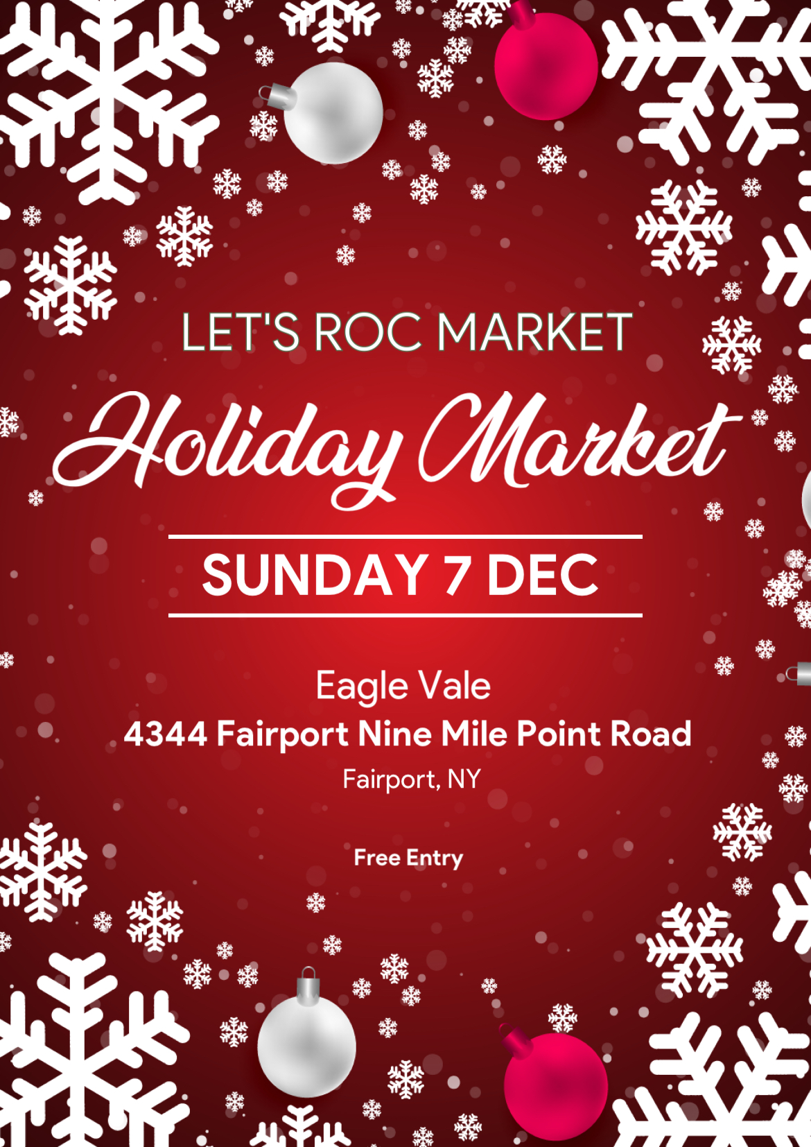 Let’s ROC Market    Holiday Market - Eagle Vale