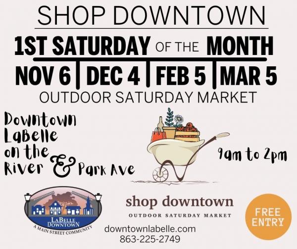Shop Downtown Outdoor Saturday Market -March