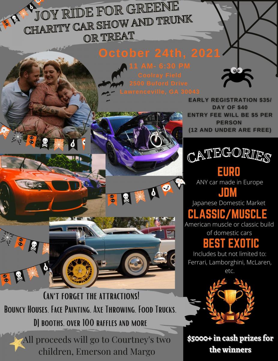 Joy Ride for Greene Charity Car Show, Arts Fest & Trunk or Treat cover image