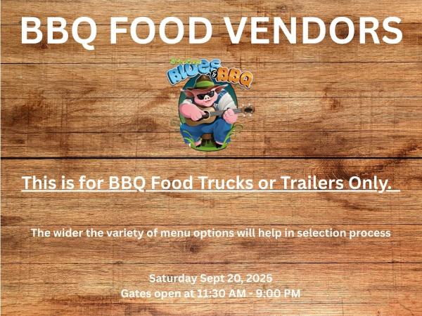 BBQ FOOD VENDOR APPLICATION