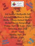 3rd Annual Shelbyville Fall Art & Craft Show to Benefit Shelby County Animal Shelters