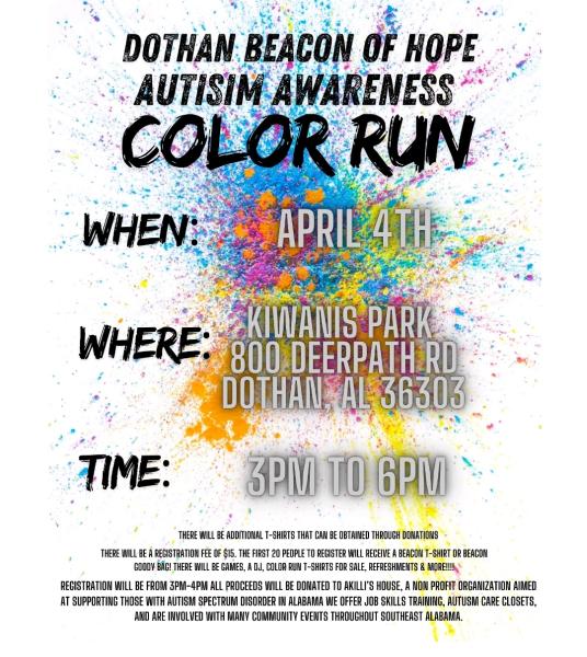 Color run for Autism Acceptance
