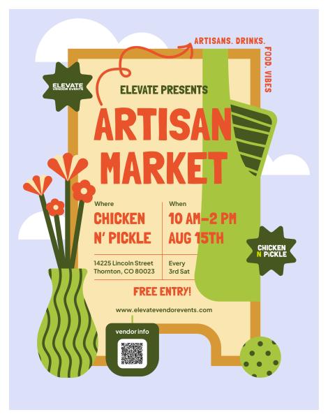 Third Saturdays Chicken N Pickle Artisan Craft & Art Walk