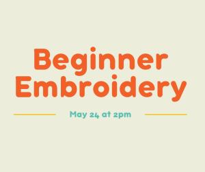 May 24 Beginner Embroidery cover picture