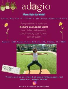 5/11 - Adagio Pilates MOTHER'S DAY BOGO SPECIAL cover picture