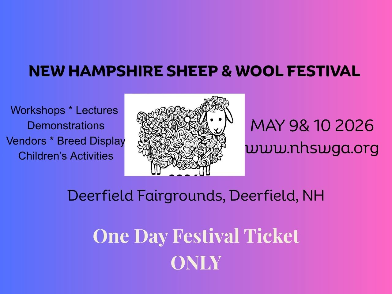 1 Day Festival: Adult (children under 12 are free) cover picture