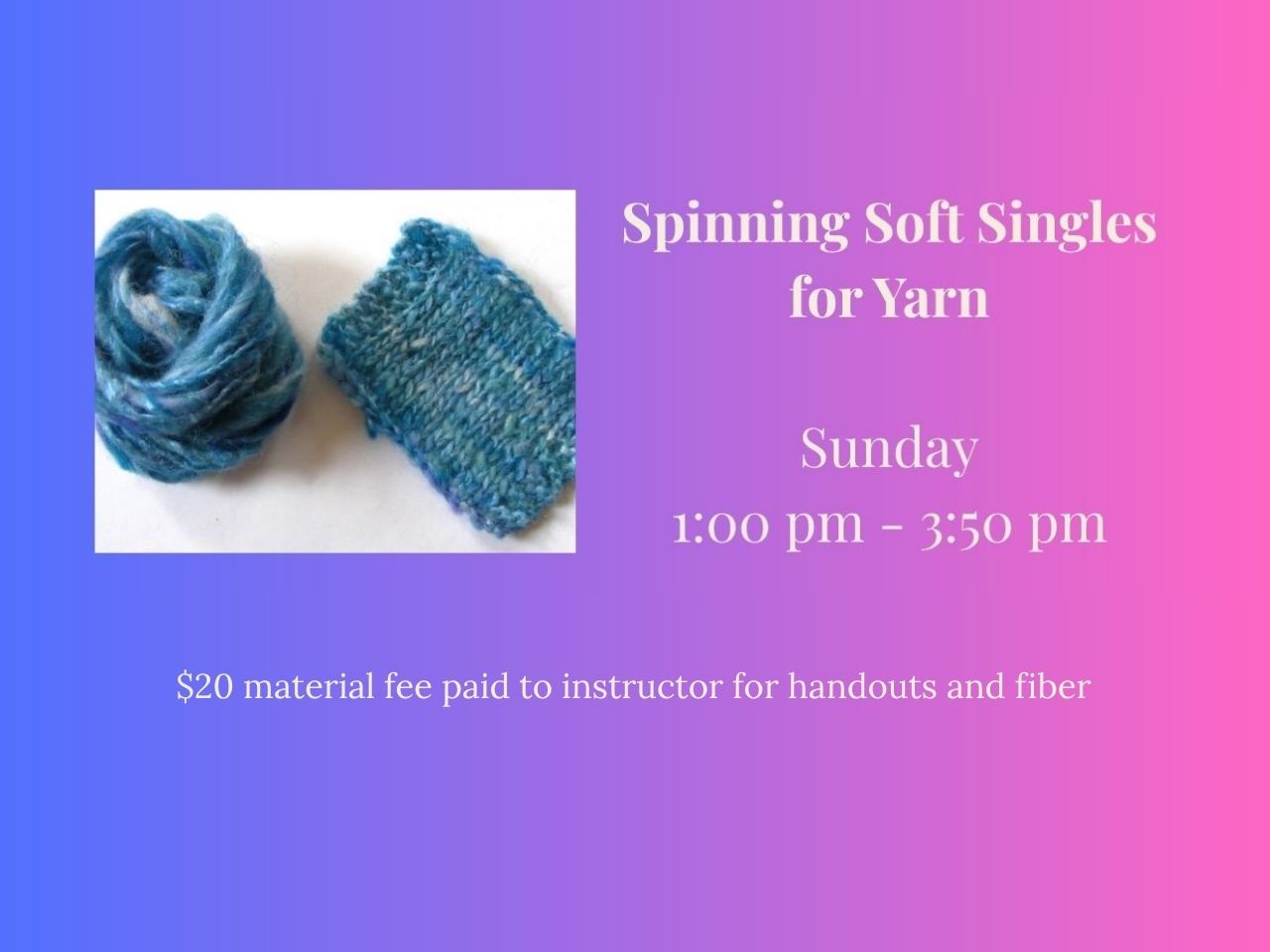 Spinning Soft Singles for Yarn cover picture